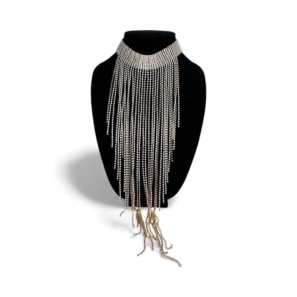 Beautiful Elegant Gold Fringe Fashion Choker
